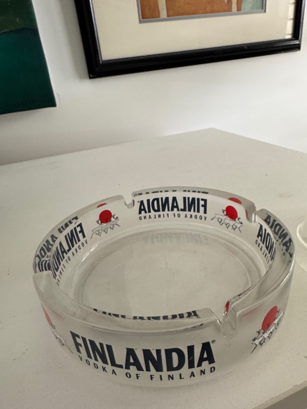 Finlandia Vodka Advertising Promotional Vintage Ashtray and Cocktail Shaker - Picture 6 of 9